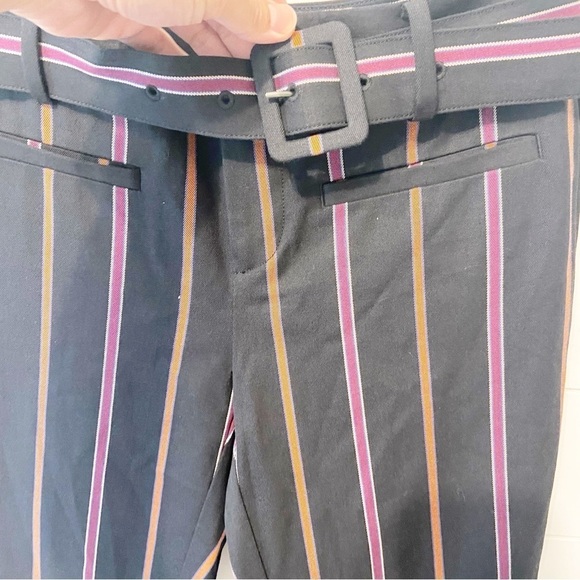 Anthropologie | The Essential Slim Cropped Cotton Blend Trousers With Belt 0 - Picture 7 of 11